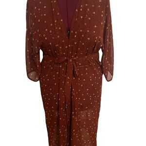 Sheer floral cover-up